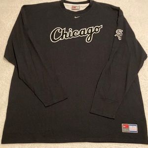NWT Nike Chicago White Sox Baseball black long sleeve thick shirt Size XXL